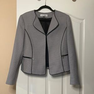 Tahari Fully Lined Black and White Blazer